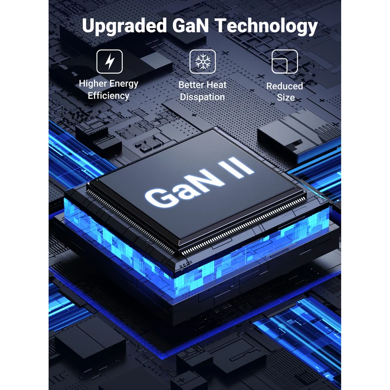 Cargador UGREEN 100W GaN 7 en 1 con 3 Tomacorrientes y 4 USB