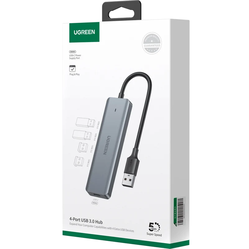 Hub USB UGREEN 4 Puertos USB 3.0 en Aluminio
