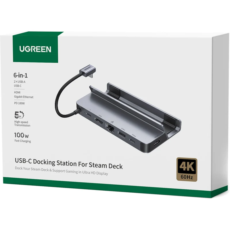 Docking Station UGREEN 6 en 1 para Steam Deck con HDMI 4K 60Hz
