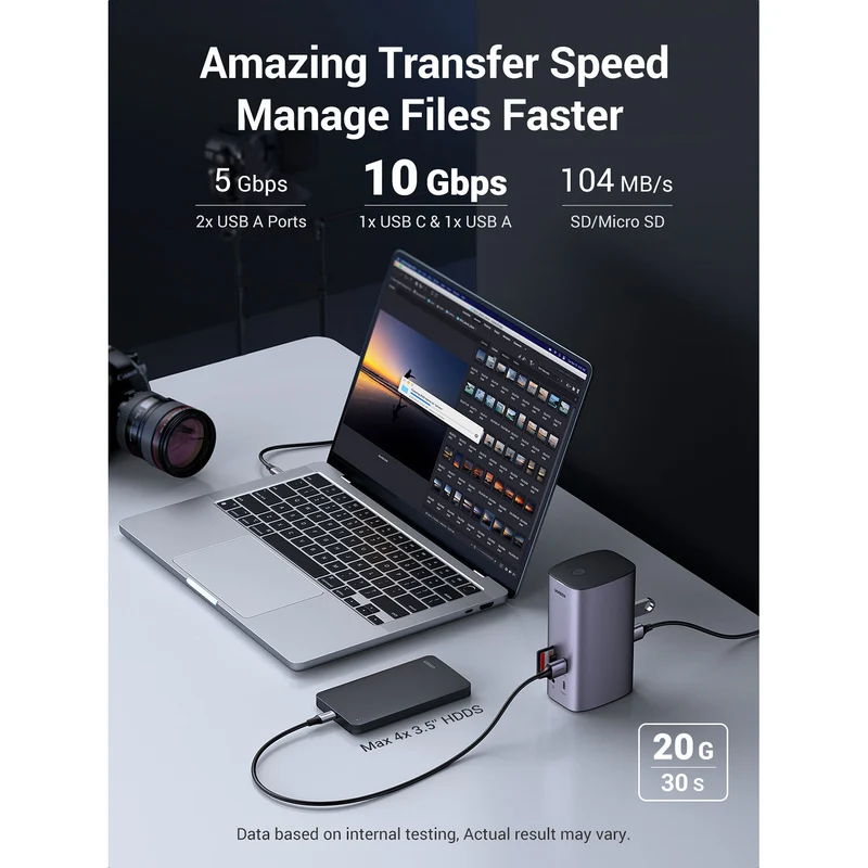 Docking Station UGREEN 12 en 1 Triple Pantalla 8K con Ethernet