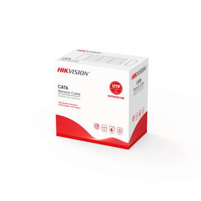 Cable Hikvision DS1LN6OUTPEPLUG Gigabit 305 m Cat 6 UTP Exterior