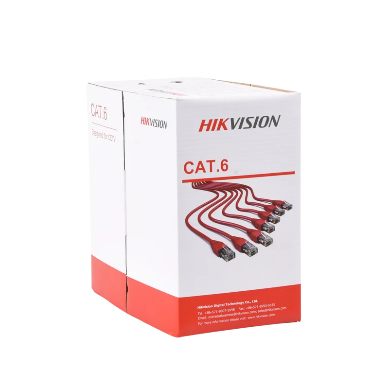 Bobina de Cable UTP Hikvision DS-1LN6U-G PoE 305 m Cat 6 Interior