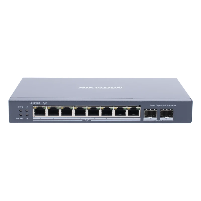 Switch Hikvision Smart Managed DS-3E1510P-SI 8 Puertos PoE+ Gigabit