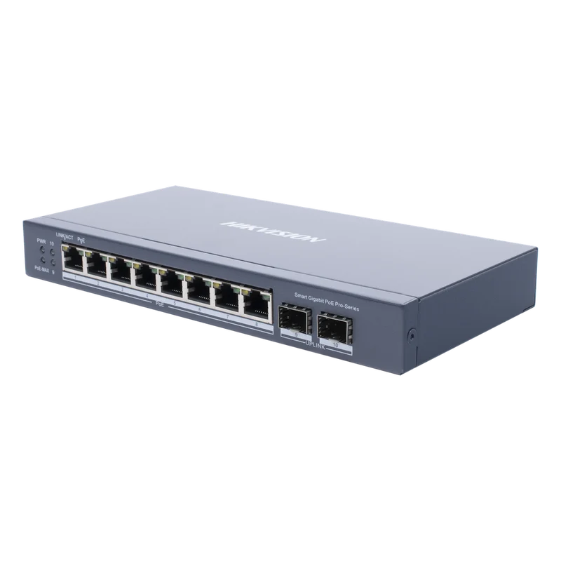 Switch Hikvision Smart Managed DS-3E1510P-SI 8 Puertos PoE+ Gigabit