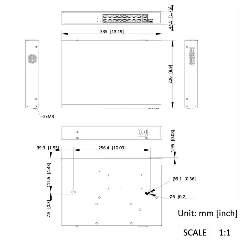 Switch Hikvision Smart Managed DS-3E1318P-EI/M 16 Puertos PoE Gigabit
