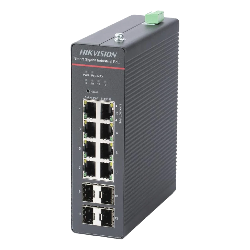 Switch Hikvision DS-3T1512HP-SI-8P4F 6 Puertos PoE++ Gigabit