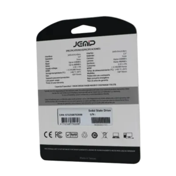 Disco SSD JEMIP Basic 256GB 2.5" SATA - 256SSD