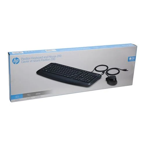 Combo Teclado y Mouse con Cable HP Pavilion 200 Negro