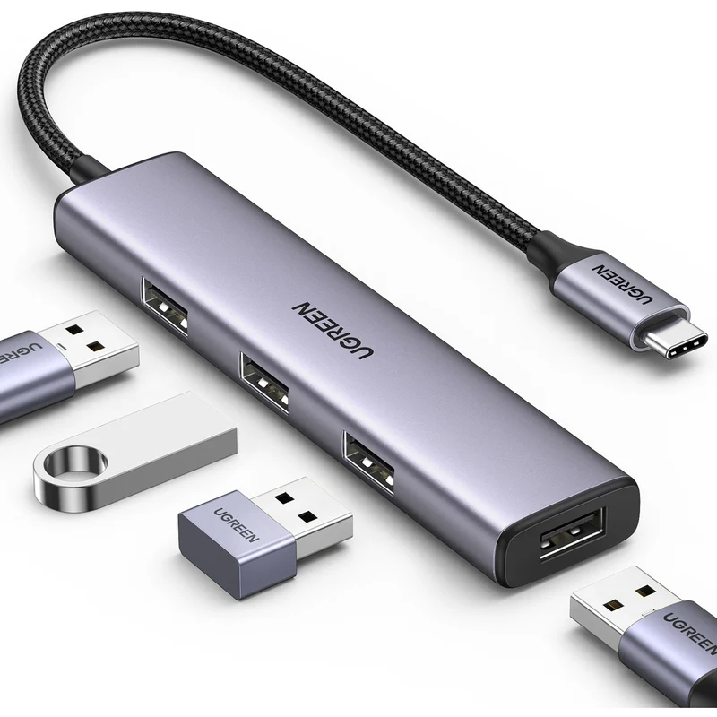 Hub USB UGREEN 4 en 1 USB-C a 4 Puertos USB-A