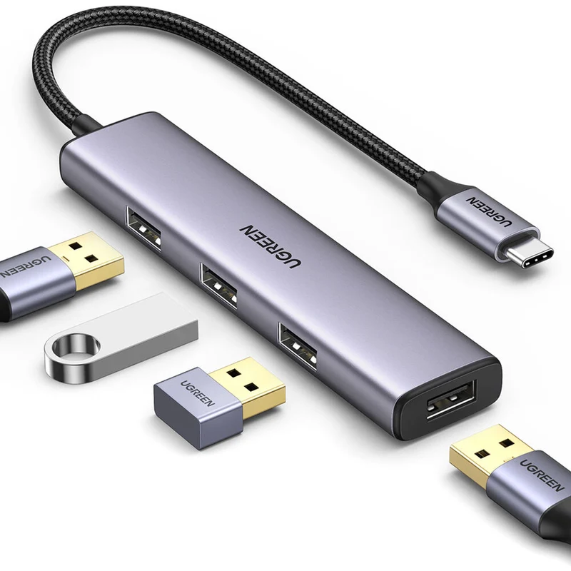 Hub USB UGREEN 4 en 1 USB-C a 4 Puertos USB-A