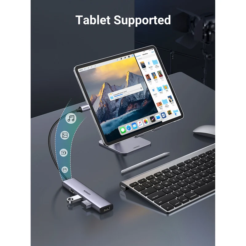 Hub USB UGREEN 4 en 1 USB-C a 4 Puertos USB-A