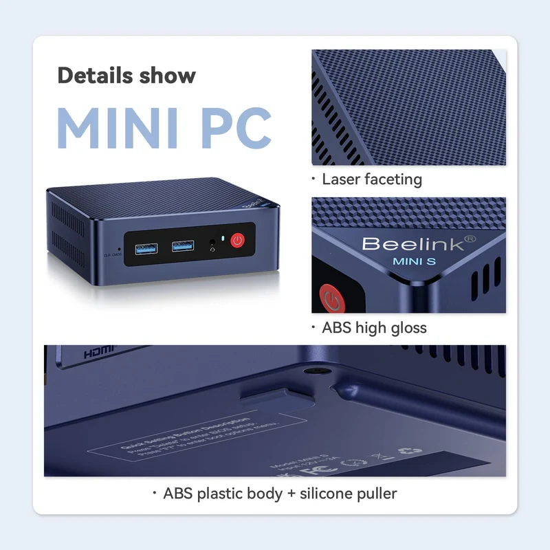 Mini PC Beelink S12 Pro 12 GB RAM 128 GB SSD, con Intel Twin Lake N100