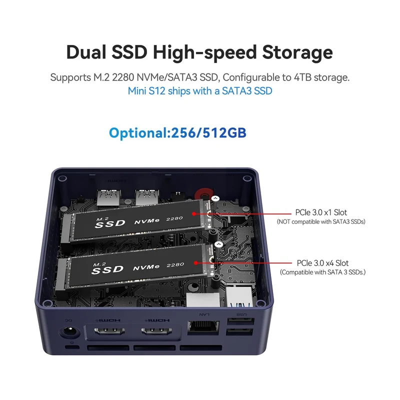Mini PC Beelink S12 12 GB RAM, con Intel N95