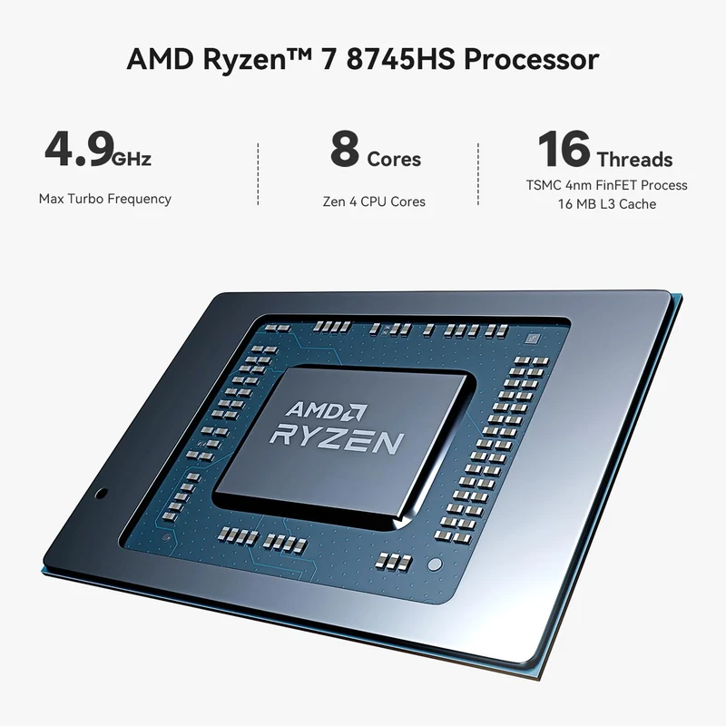 Mini PC Beelink SER8 32 GB RAM 1 TB SSD, con AMD Ryzen 7 8745HS