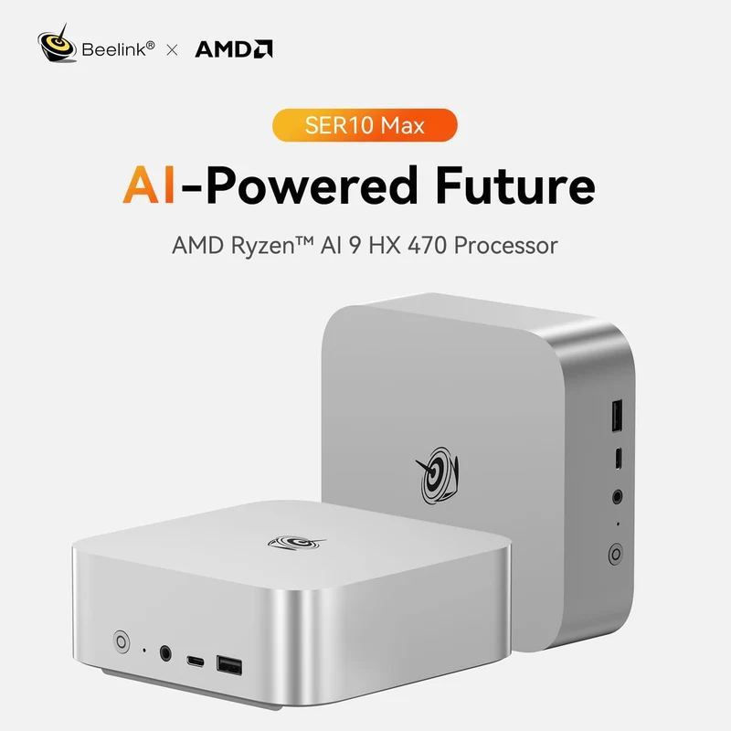 Mini PC Beelink SER10 Max 64 GB RAM, con AMD Ryzen AI 9 HX 470