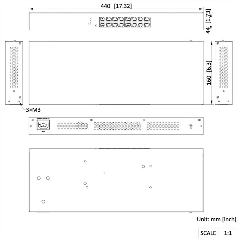 Switch Hikvision DS3E0516E(C) 16 Puertos Gigabit