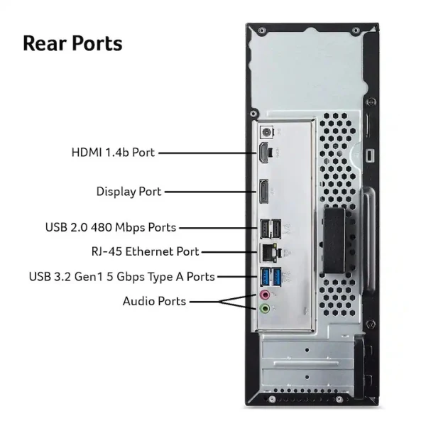 Computador Acer Aspire AMD Ryzen 5 40 (4.3 GHz) - 8 GB LPDDR5 - 512 GB NVMe M.2 - AMD Radeon - Win 11 Home - Black