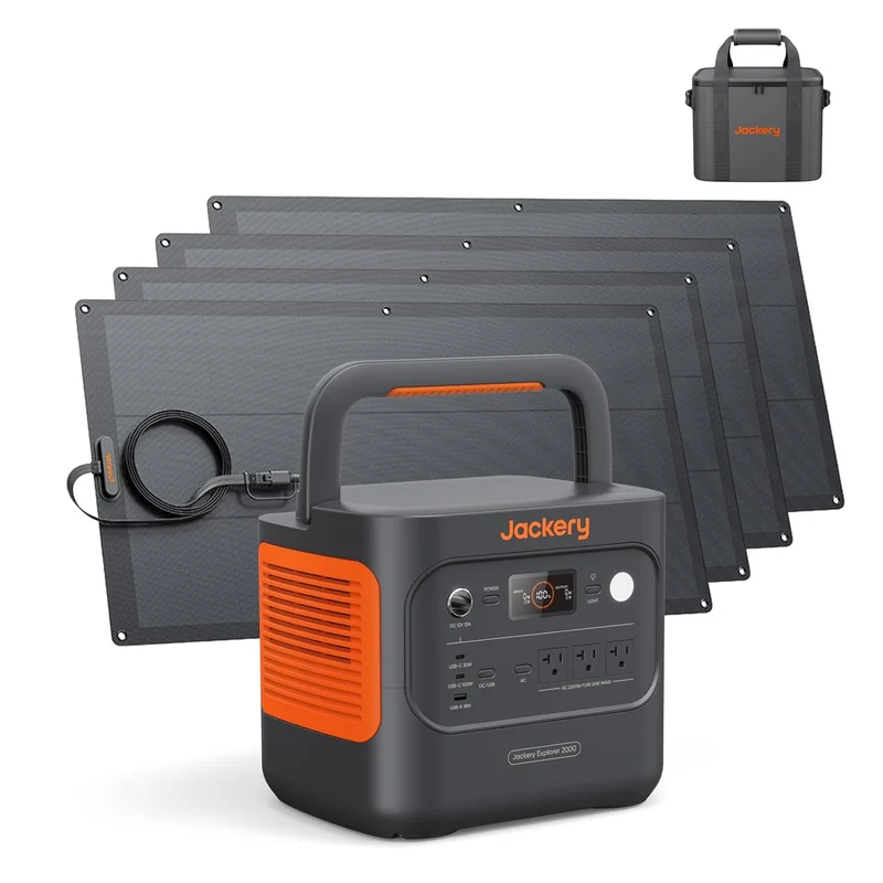 Estación de Energía Portátil Jackery Explorer 2000 v2, 2042 Wh, 2200 W, con Bolso de Transporte