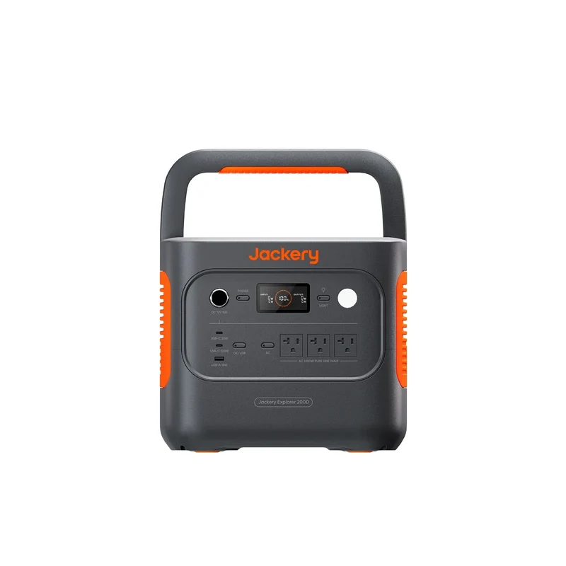 Estación de Energía Portátil Jackery Explorer 2000 v2, 2042 Wh, 2200 W, con 4 Paneles Solares de 100 W
