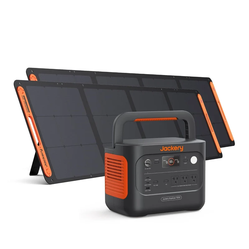 Estación de Energía Portátil Jackery HomePower 1000 v2, 1070 Wh, 1500 W, con 2 Paneles Solares de 200 W