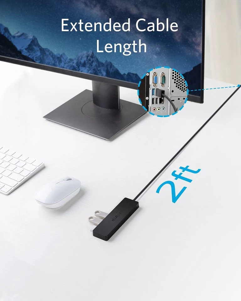Hub USB Anker USB-C a 4 Puertos USB 3.0