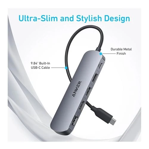Hub USB Anker 5 en 1 USB-C con HDMI 4K