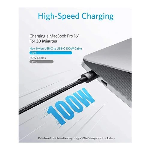 Cable USB-C a USB-C Anker Nylon 100W 3m (10 ft)