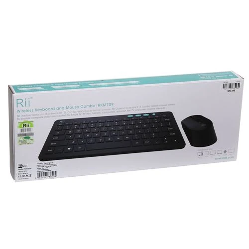 Combo Teclado y Mouse Inalambrico Riitek RKM709 Ultra-Slim Negro