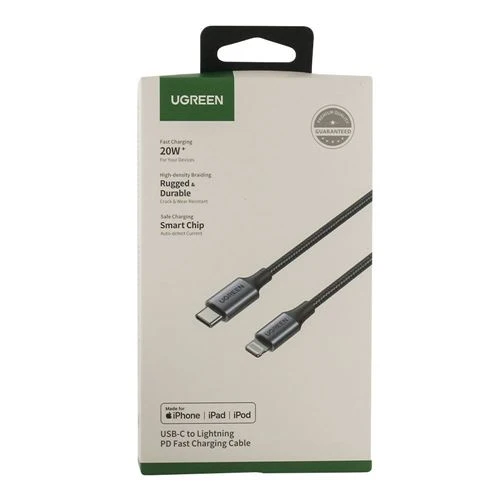 Cable UGreen USB-C a Lightning MFi Trenzado 2m Negro