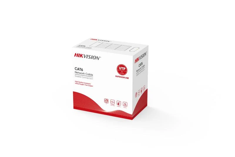 Bobina de Cable Hikvision DS1LN6OUSPE Gigabit 305 m Cat 6 U/UTP Exterior