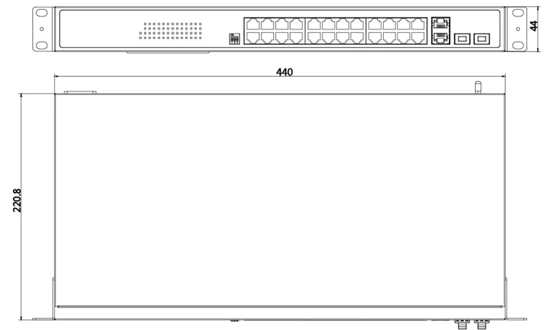 Switch Hikvision DS-3E0528HP-E 24 Puertos PoE++ Gigabit