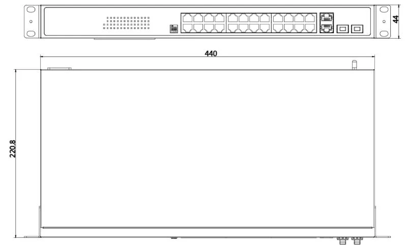 Switch Hikvision DS-3E0528HP-E 24 Puertos PoE++ Gigabit