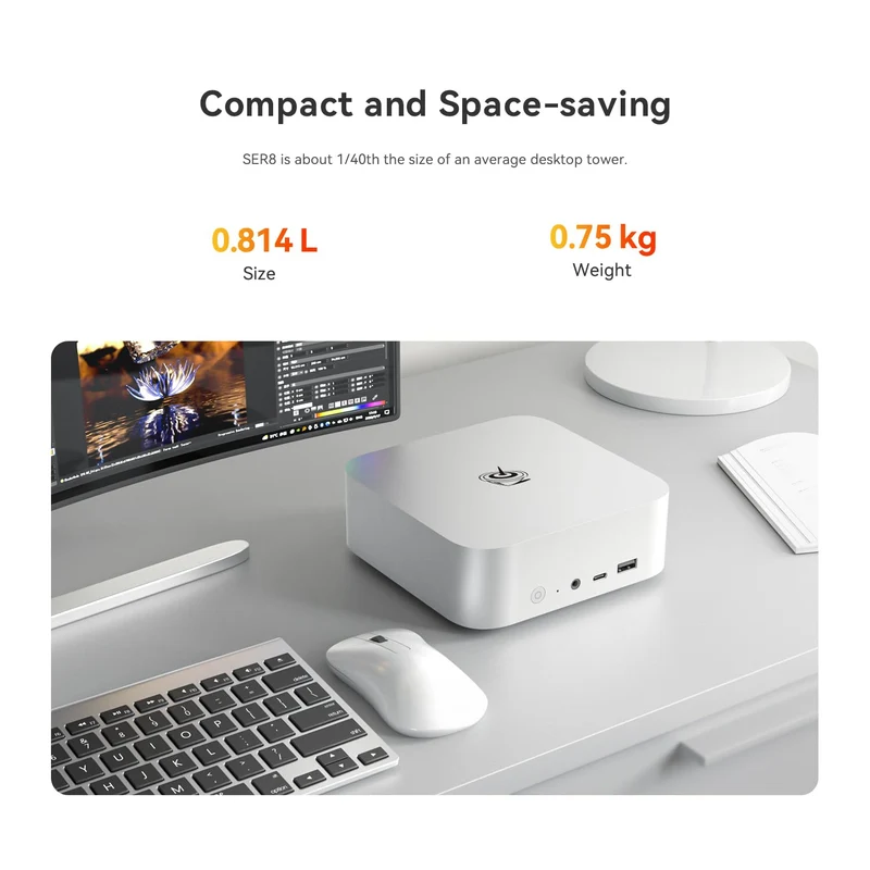 Mini PC Beelink SER8 32 GB RAM, con AMD Ryzen 7 8845HS