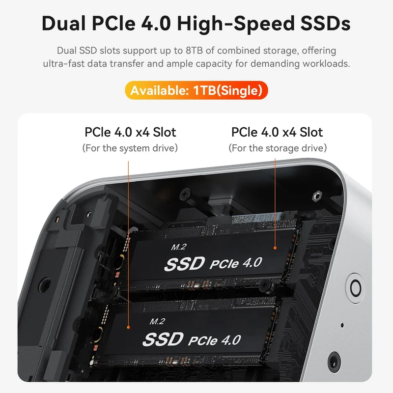 Mini PC Beelink SER9 24 GB RAM 1 TB SSD, con Ryzen 7 H 255