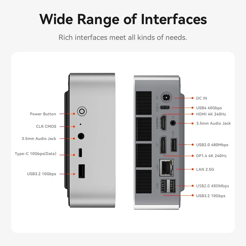 Mini PC Beelink SER9 24 GB RAM 1 TB SSD, con Ryzen 7 H 255
