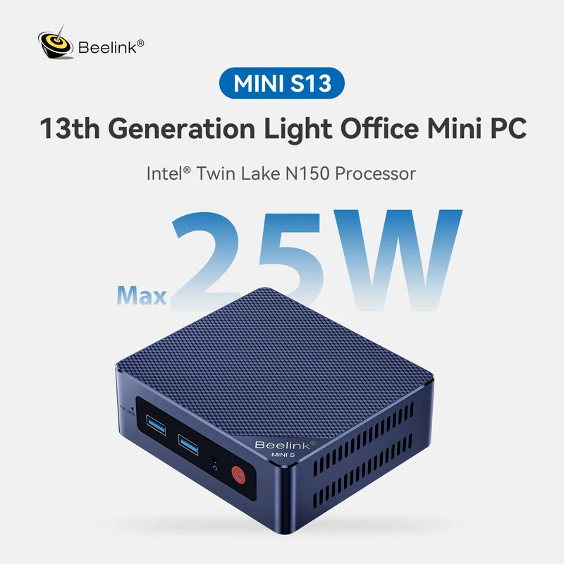 Mini PC Beelink S13 16 GB RAM 512 GB SSD, con Intel Twin Lake N150