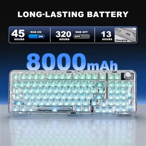 Teclado Mecanico Yunzii X98 QMK/VIA Snow Blanco