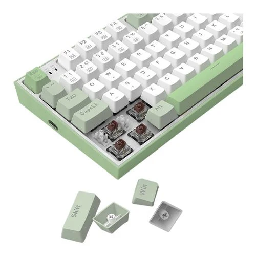 Combo Teclado y Mouse Mecanico Gaming Redragon S134 Compacto RGB Blanco