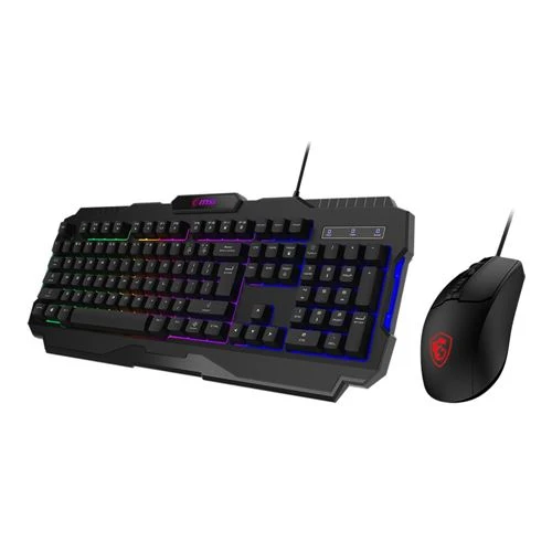 Combo Teclado y Mouse Gaming MSI Forge GK100 RGB Negro