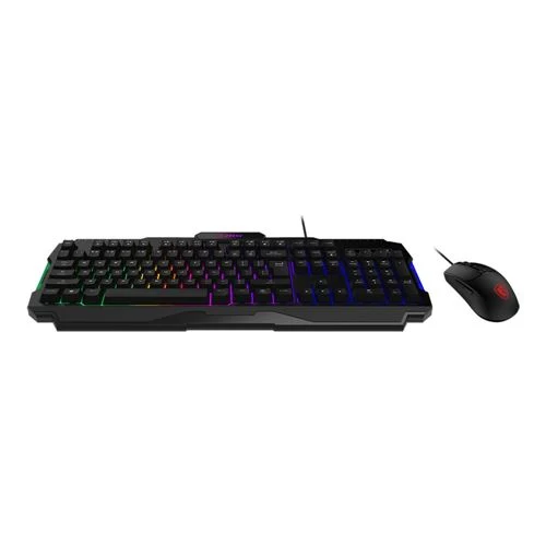 Combo Teclado y Mouse Gaming MSI Forge GK100 RGB Negro