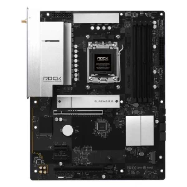 Tarjeta Madre ASRock B850 Rock WiFi 7 AM5 - DDR5 8000MHz OC - PCIe 5.0 - 90-MXBU20-A0UAYZ