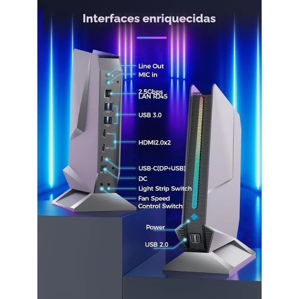 Mini PC Gaming TOPGRO T1 Pro Intel Core i9-13900HK - 32GB DDR5 - 1TB M.2 NVMe SSD - GeForce RTX 4060 8GB GDDR6 - WiFi 6E - T1-PRO