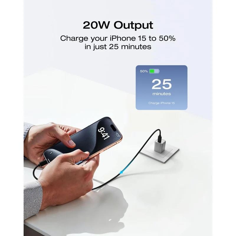 Cargador EcoFlow Rapid 20W GaN USB C con Cable