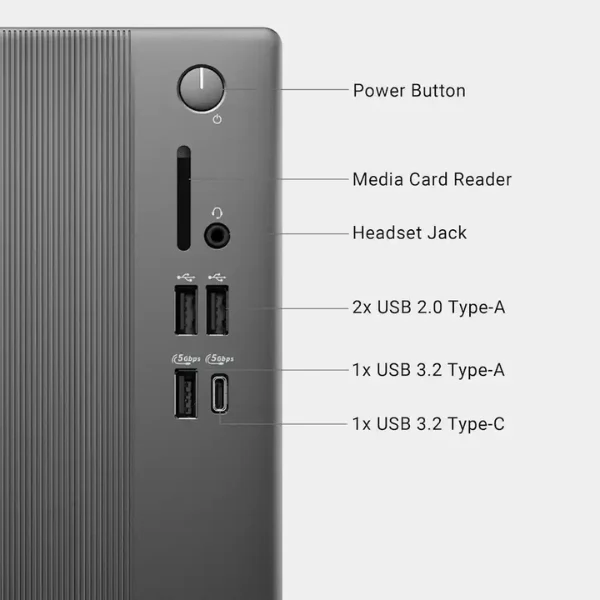 Computador Dell Desktop Intel Core Ultra 5 225 (4.9 GHz) - 16 GB DDR5 - 1 TB NVMe M.2 - Intel UHD Graphics - 180 W - Win 11 Home - Black