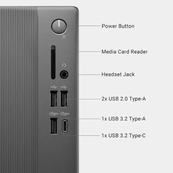 Computador Dell Slim Desktop Intel Core Ultra 7 265 (5.3 GHz) - 16 GB DDR5 - 1 TB NVMe M.2 - Intel UHD Graphics - 180 W - Win 11 Home - Black