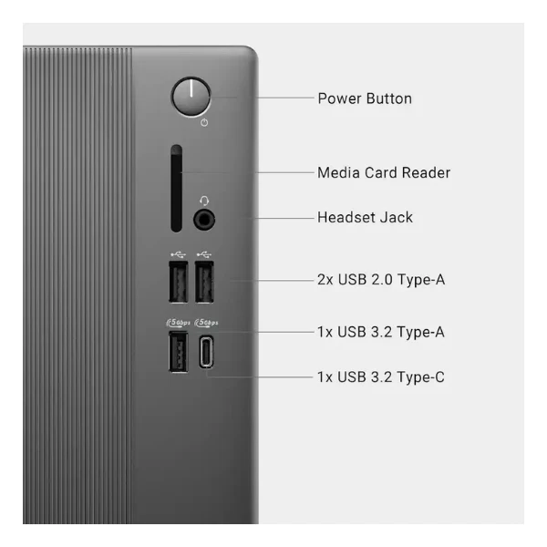 Computador Dell Desktop Intel Core Ultra 7 265 (5.3 GHz) - 32 GB DDR5 - 2 TB SSD - Intel UHD Graphics - 180 W - Win 11 Home - Black