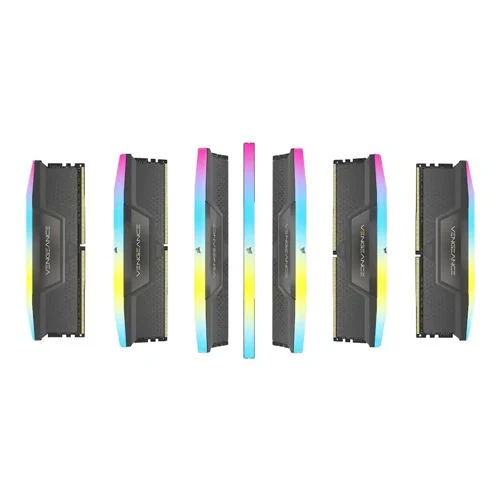 Memoria RAM Corsair Vengeance RGB 32GB (2x16GB) DDR5-6000 CL38 Gris