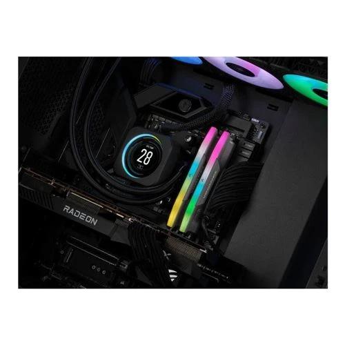 Memoria RAM Corsair Vengeance RGB 32GB (2x16GB) DDR5-6000 CL38 Gris