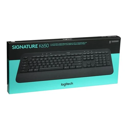Teclado Inalambrico Logitech Signature K650 Bluetooth Grafito con Reposamanos