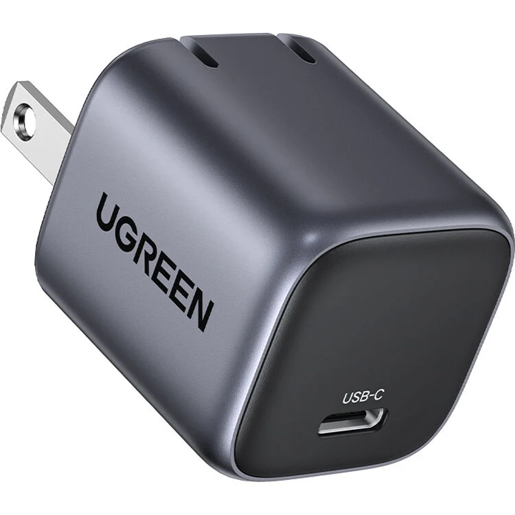 Cargador UGreen USB-C GaN 30W Carga Rápida Negro